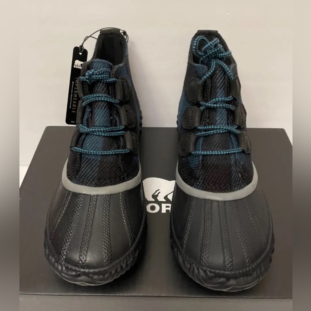 NIB Sorel Out 'N About(TM) Plus Waterproof Bootie Black/Noir Sz US 9